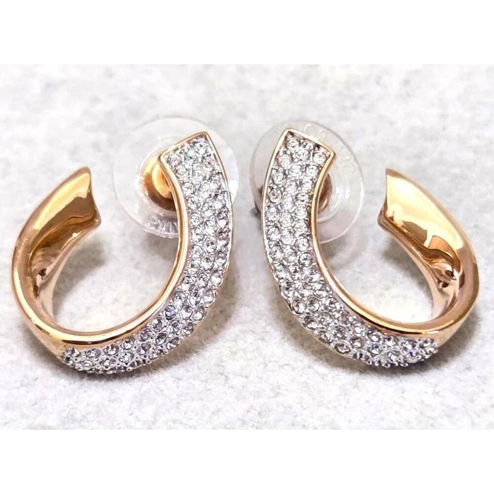 NWOT Swarovski Exist Rosegold Crystal Earring - Picture 5 of 16